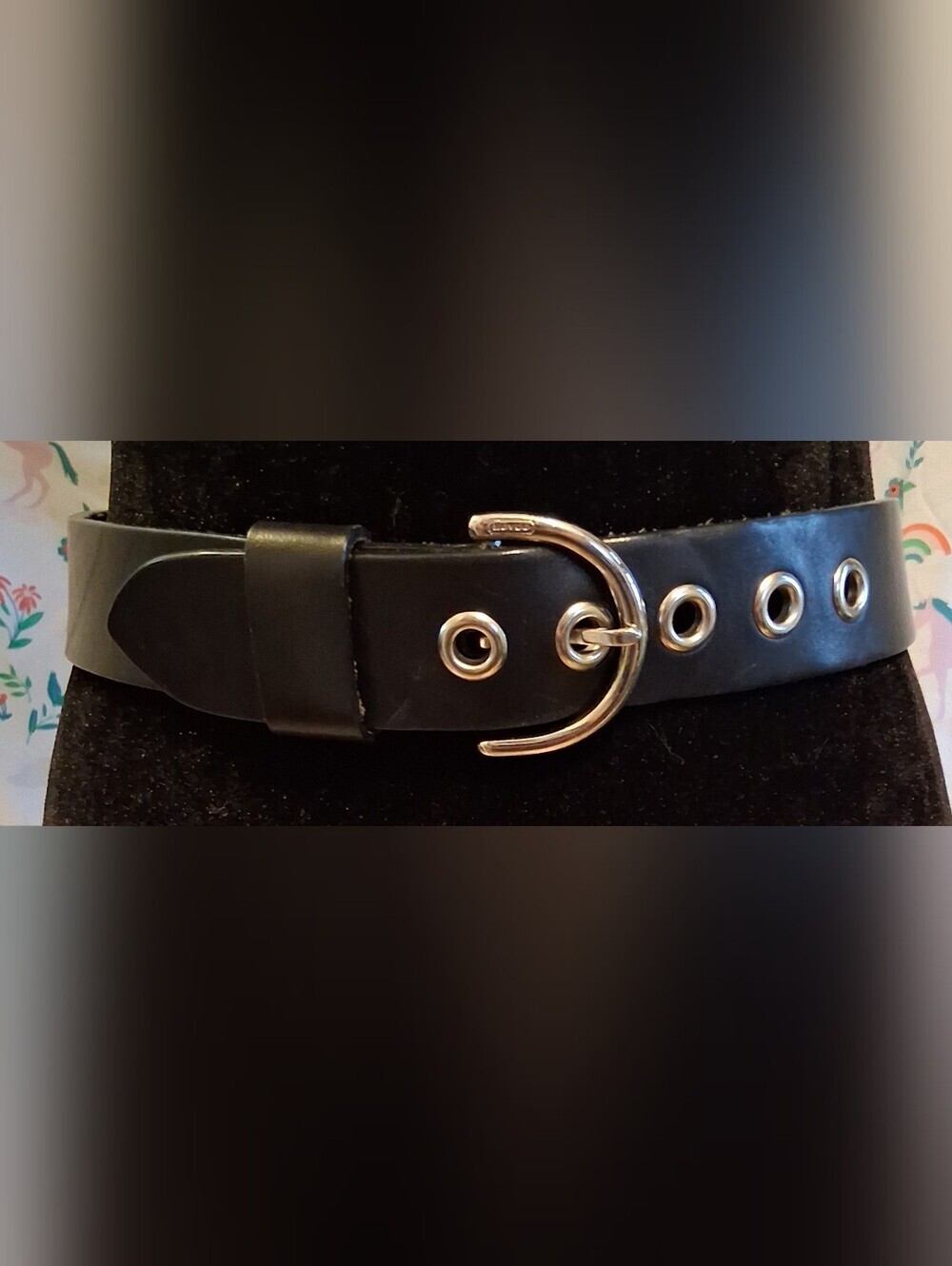 EUC Vintage Y2K Coach Black Leather D Ring Grommet Casual Everyday Belt 38in